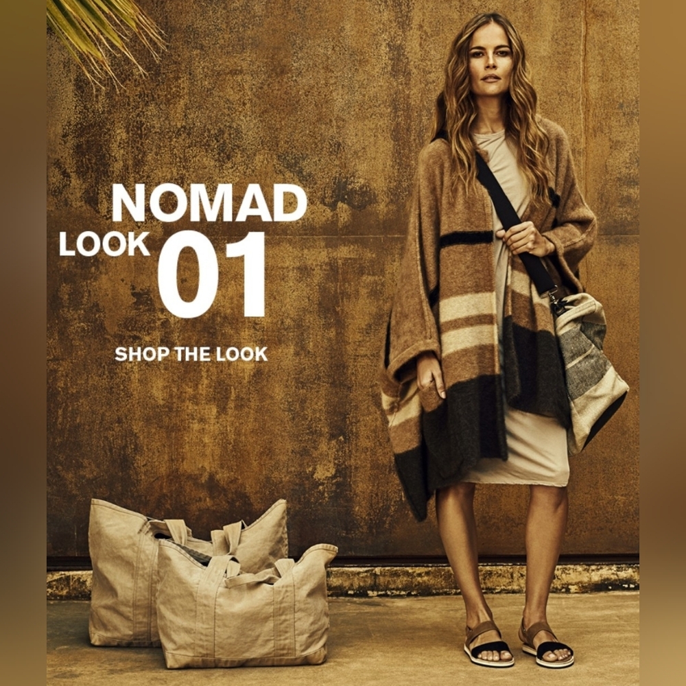 James Perse Black Label NOMAD COLLECTION Mohair Hooded Poncho Size 1 Nwt